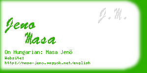 jeno masa business card